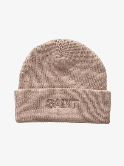 Unisex SA1NT Skull Beanie - Tan